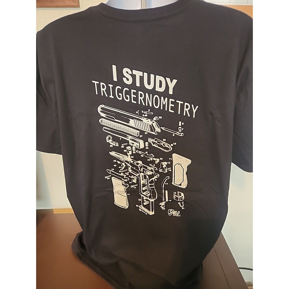 SHIELD REPUBLIC "I Study Triggernometry" T-Shirt 2XL - Pro Second Amendment - Picture 3 of 5